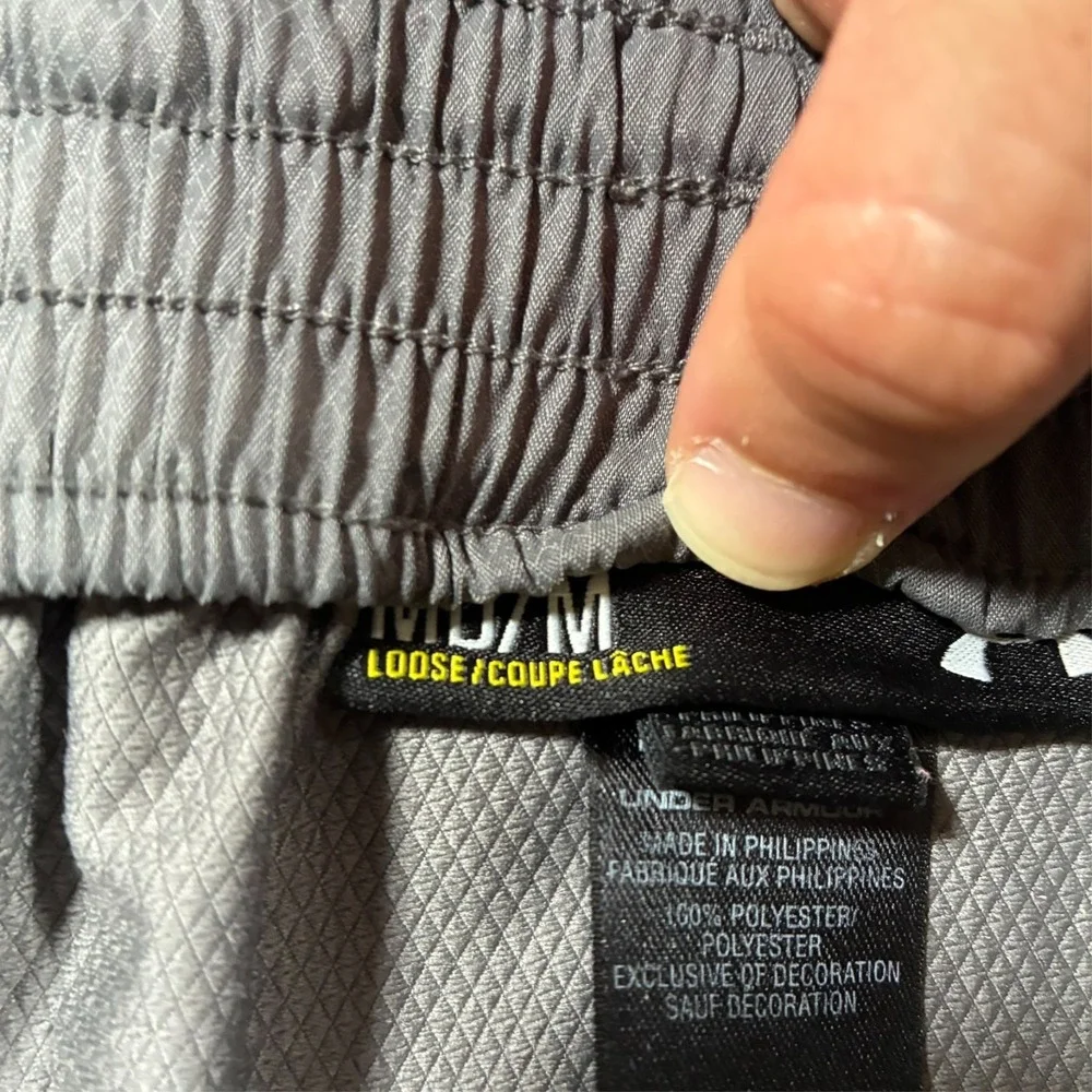 Under Armour Mens Pants Size Medium Gray Pull On Loose Fit Ankle Zip Outdoor‎